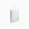 Bolsas papel asa rizada blanco baratas 18x8x24 sin impresión